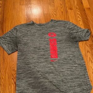 Georgia Bulldogs Nike Heather Gray Tee with Red Logo size large